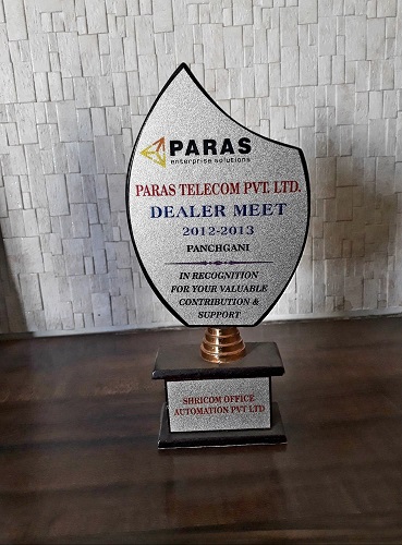 Awarded by Paras Telecom Pvt Ltd